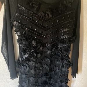 Black sequin dress